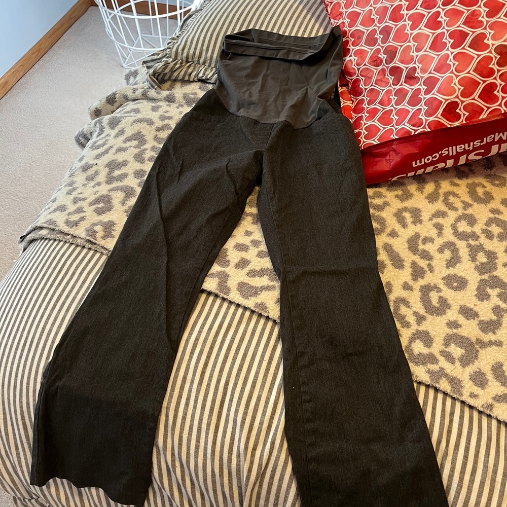 Gray maternity dress pants